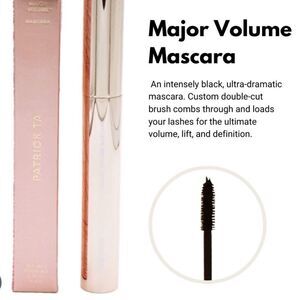 Patrick Ta Major Volume Mascara with double cut brush for volume & lift NEW